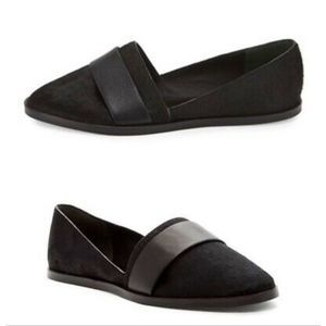 VINCE Mason (Maxon) Black Genuine Calf Hair Flats